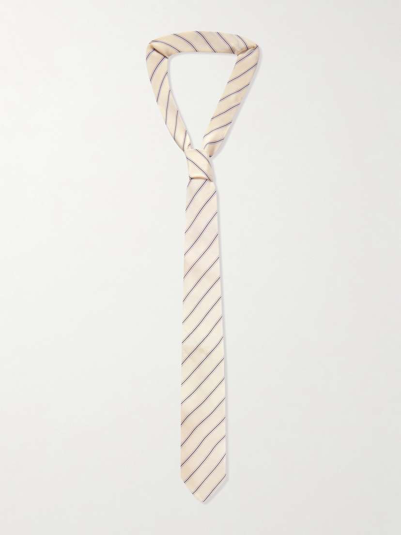 The Frankie Shop Lene Striped Twill Tie