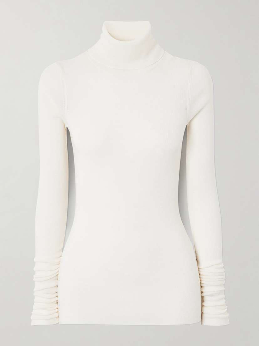 The Frankie Shop Utica Wool And Silk-blend Turtleneck Sweater