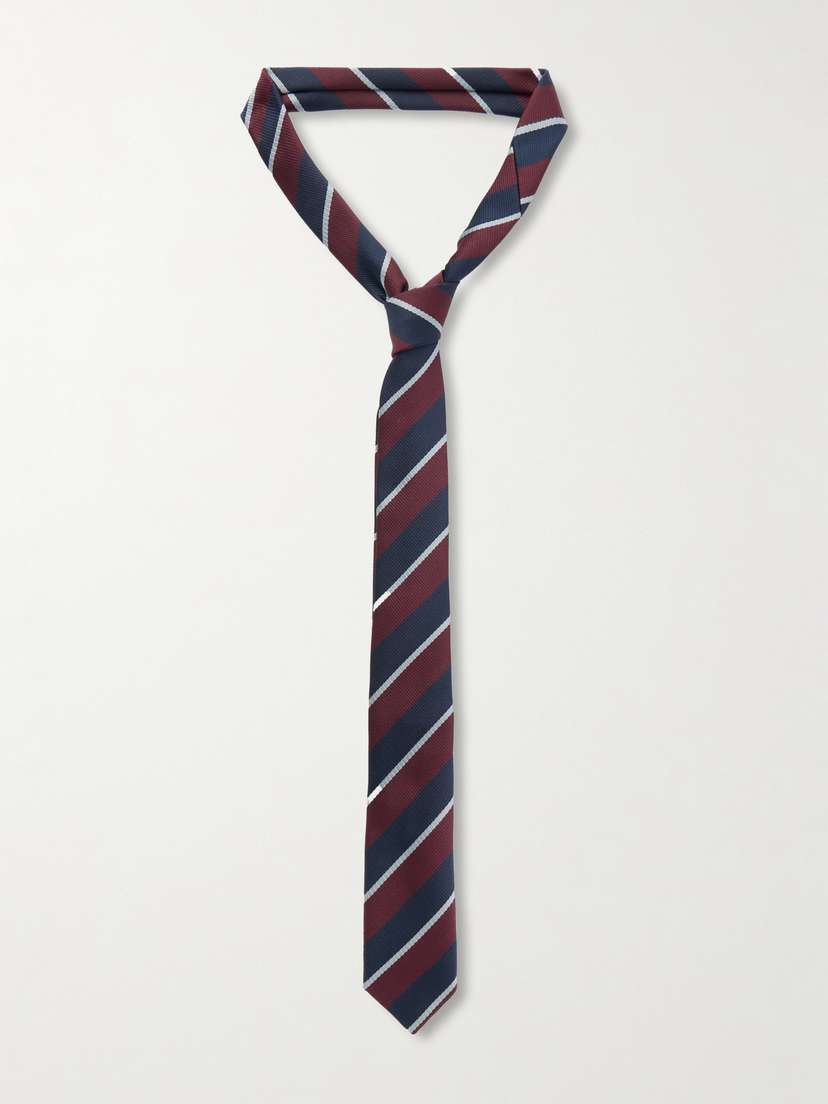 The Frankie Shop Lene Striped Twill Tie