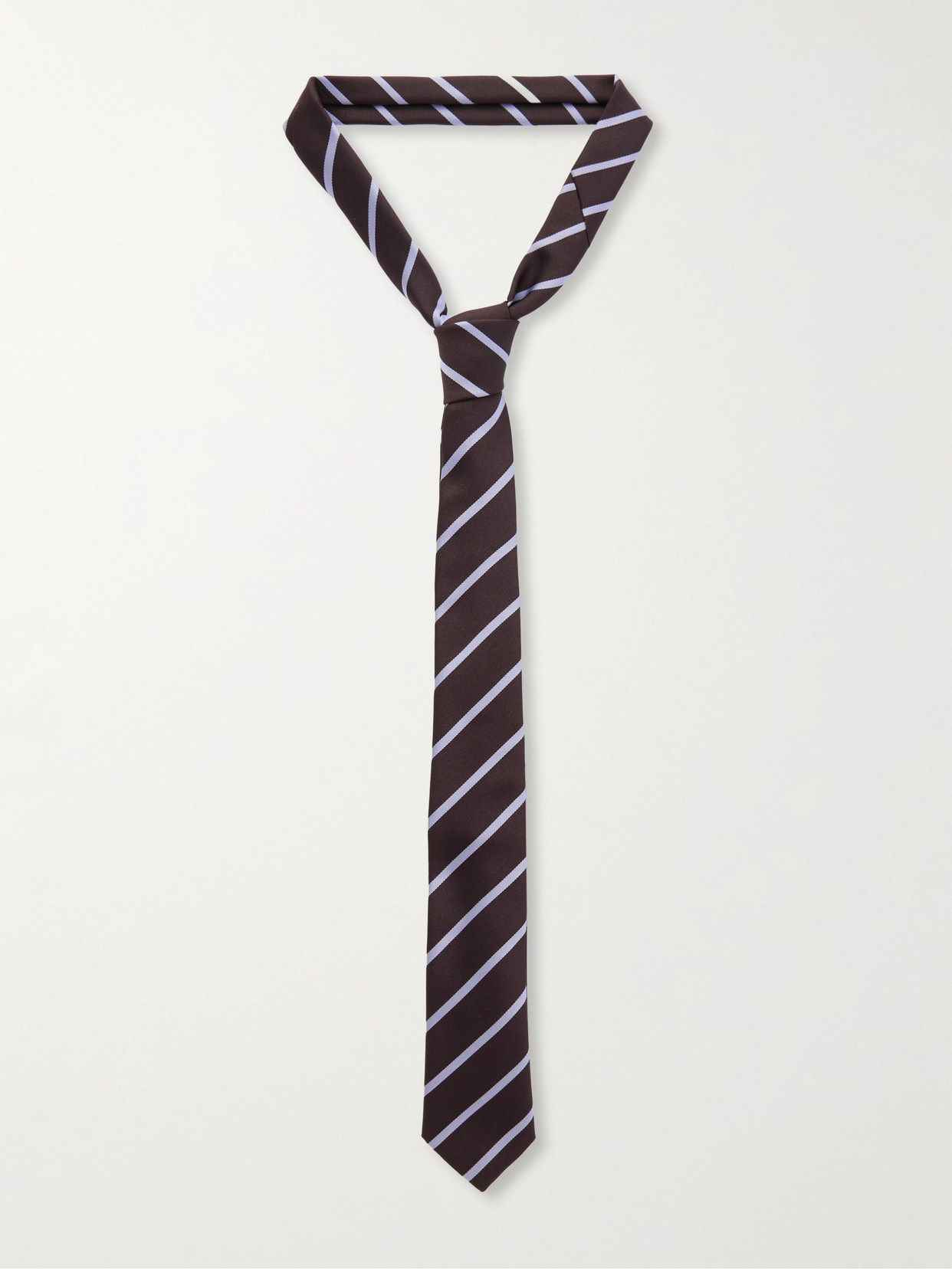 The Frankie Shop Lene Striped Twill Tie In Black