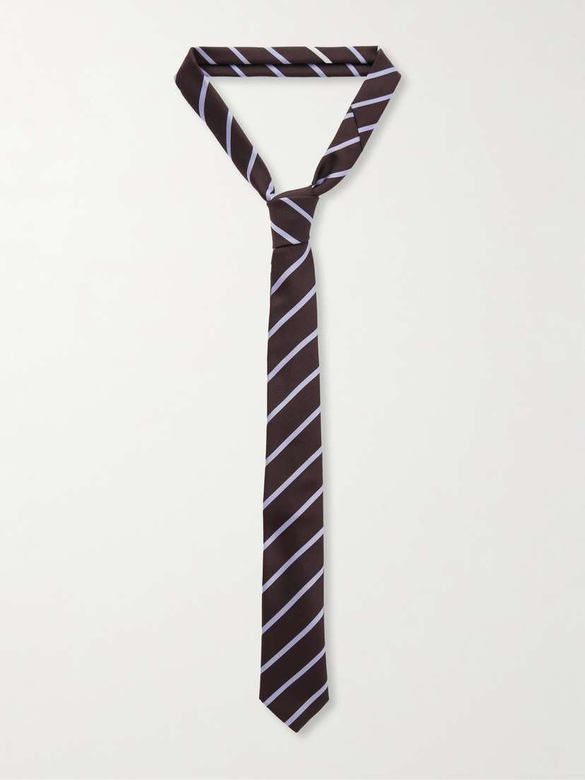 The Frankie Shop Lene Striped Twill Tie