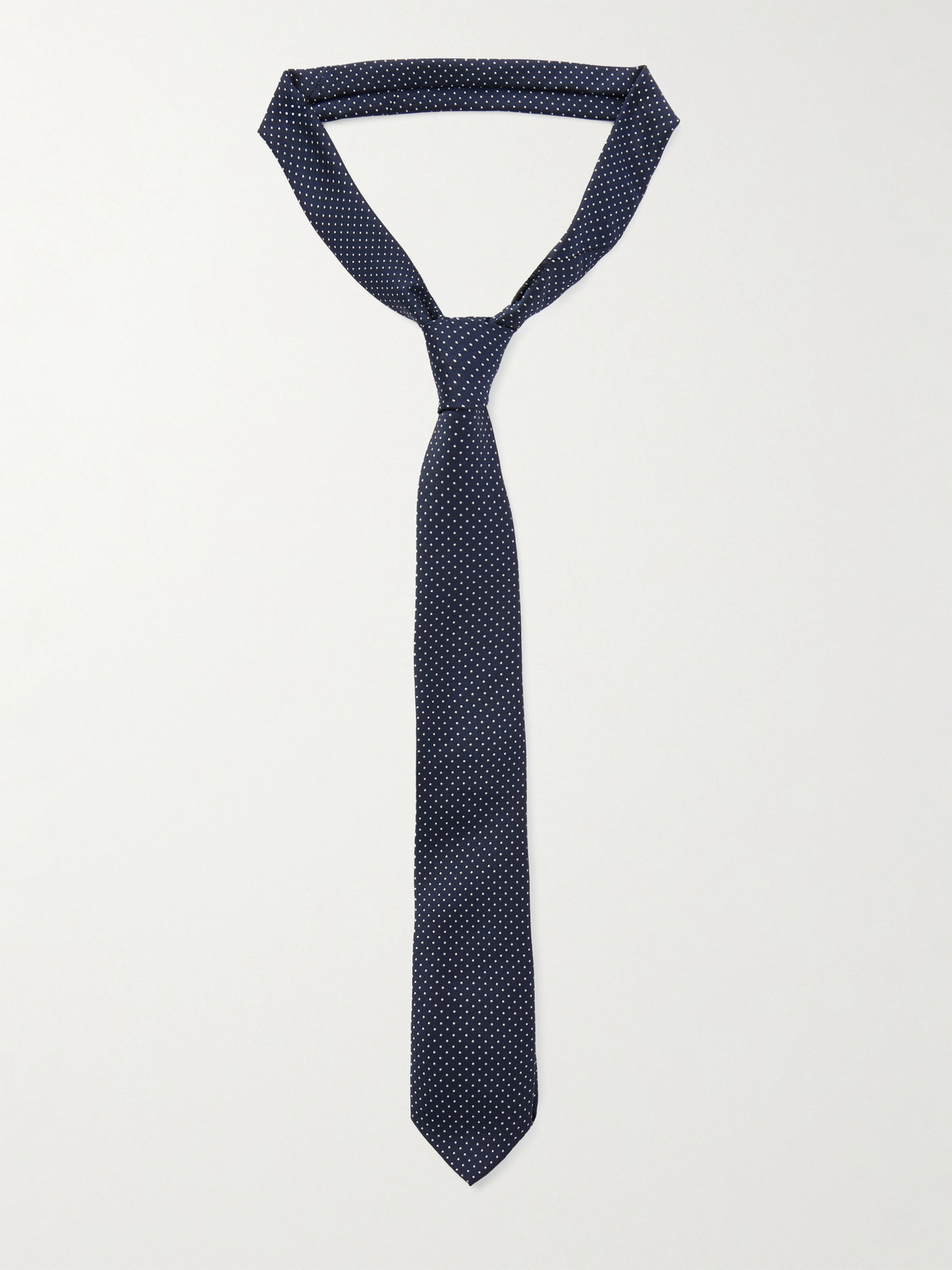 The Frankie Shop Lene Polka-dot Jacquard Tie In Brown