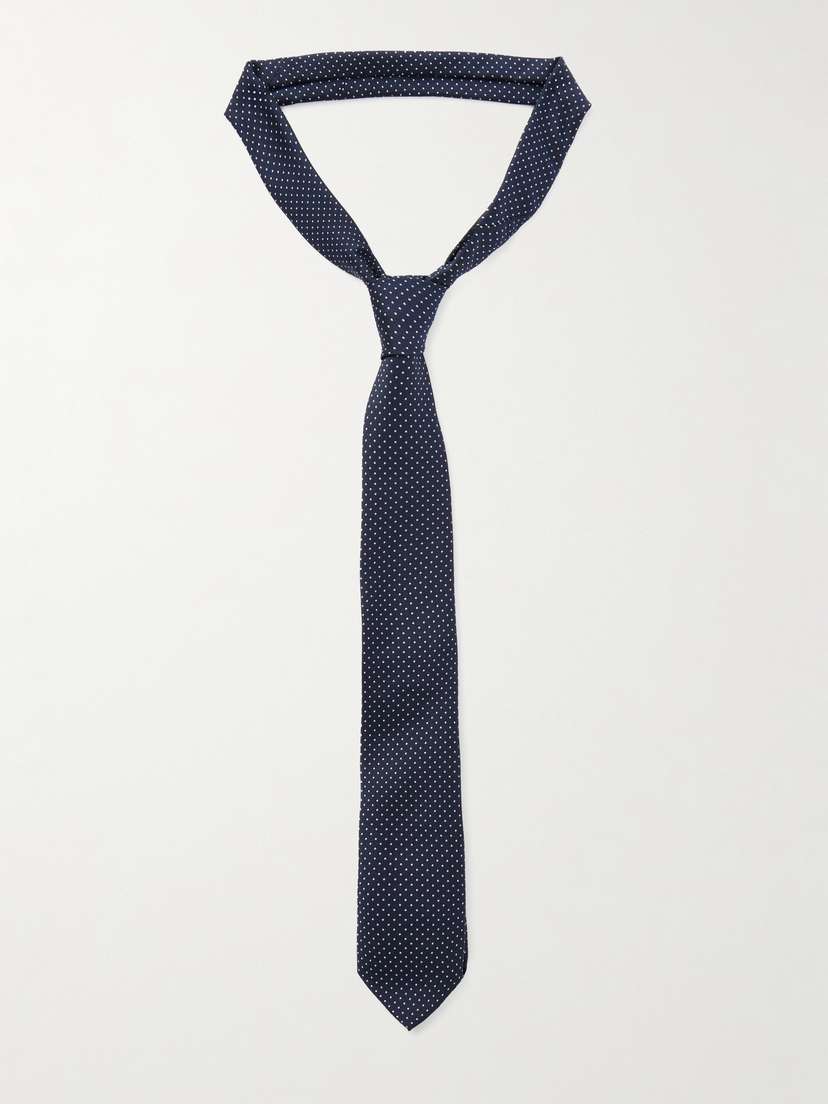 The Frankie Shop Lene Polka-dot Jacquard Tie