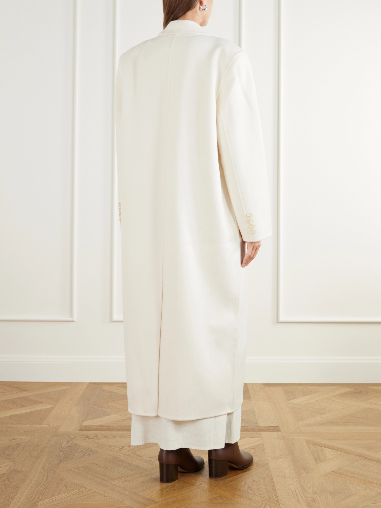Gaia Double-Breasted Wool-Blend Coat