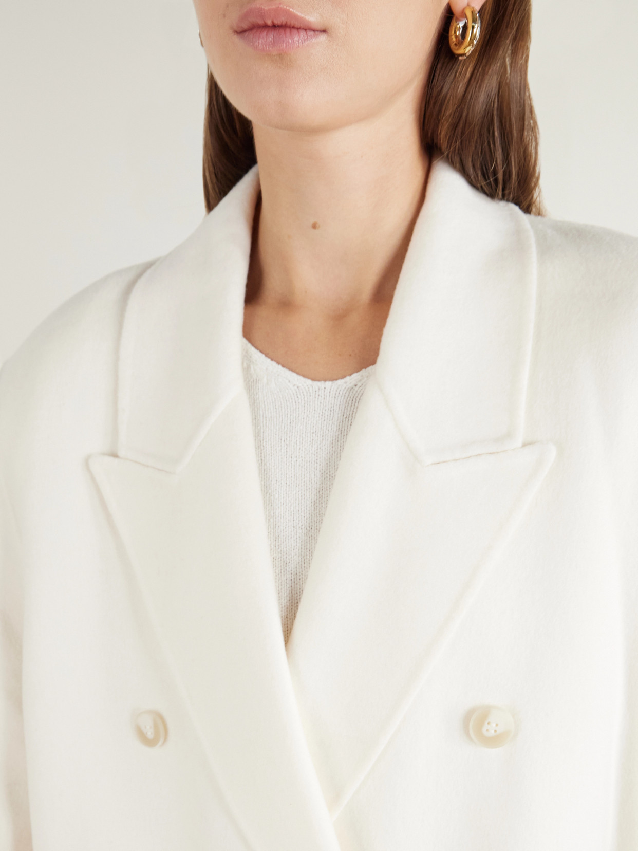 Gaia Double-Breasted Wool-Blend Coat