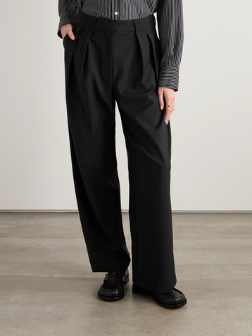 The Frankie Shop Ripley pleated crepe wide-leg pants