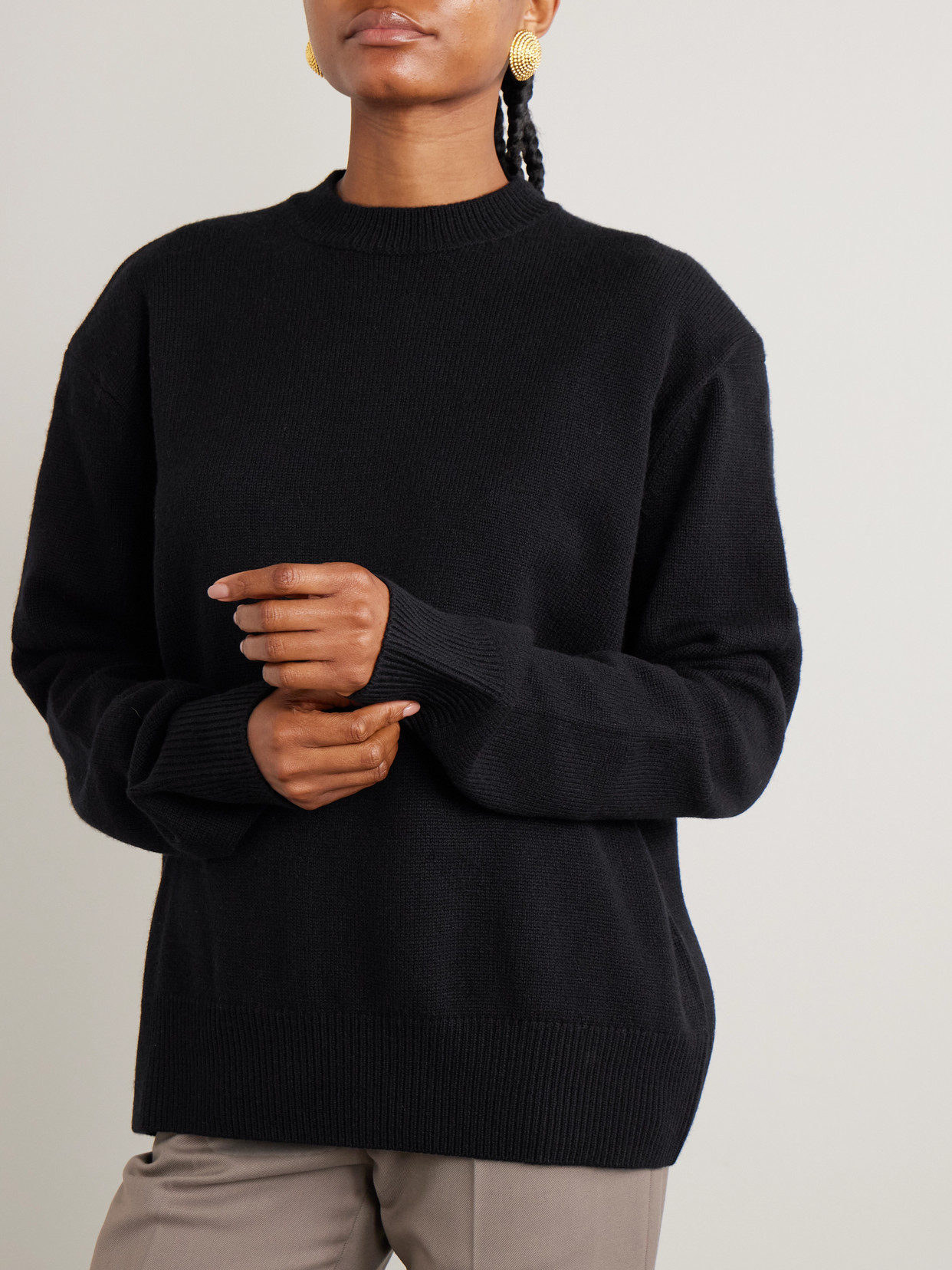 Rafaela Cropped Merino Wool And Cashmere-Blend Sweater