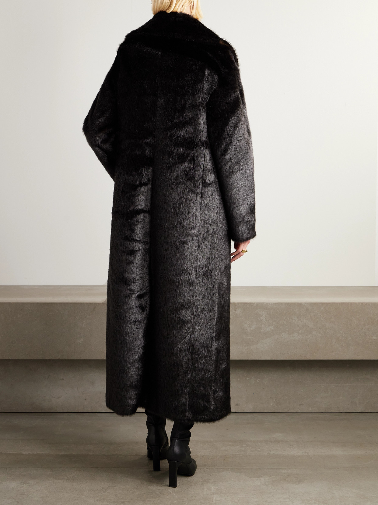 Joni Double-Breasted Plush Coat