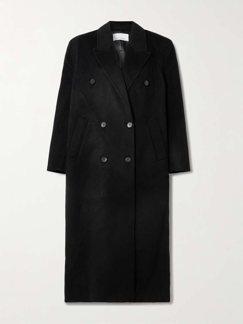 The Frankie Shop Gaia Oversized Double-breasted Wool-blend Coat