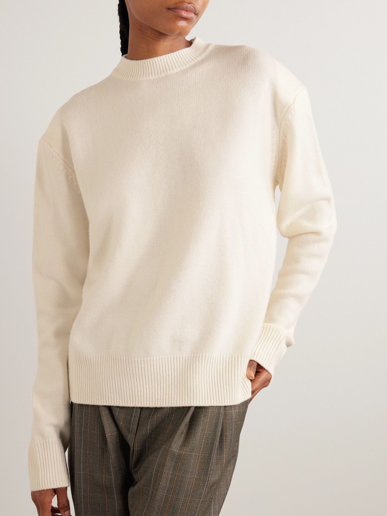 Rafaela Cropped Merino Wool And Cashmere-Blend Sweater