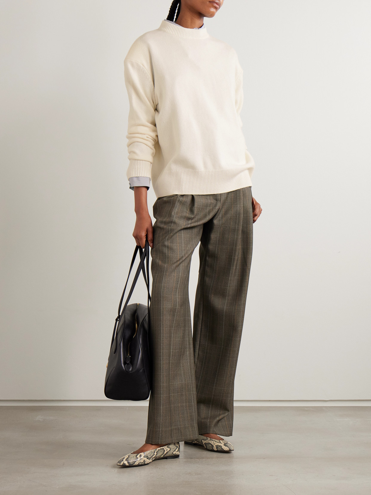 Rafaela Cropped Merino Wool And Cashmere-Blend Sweater