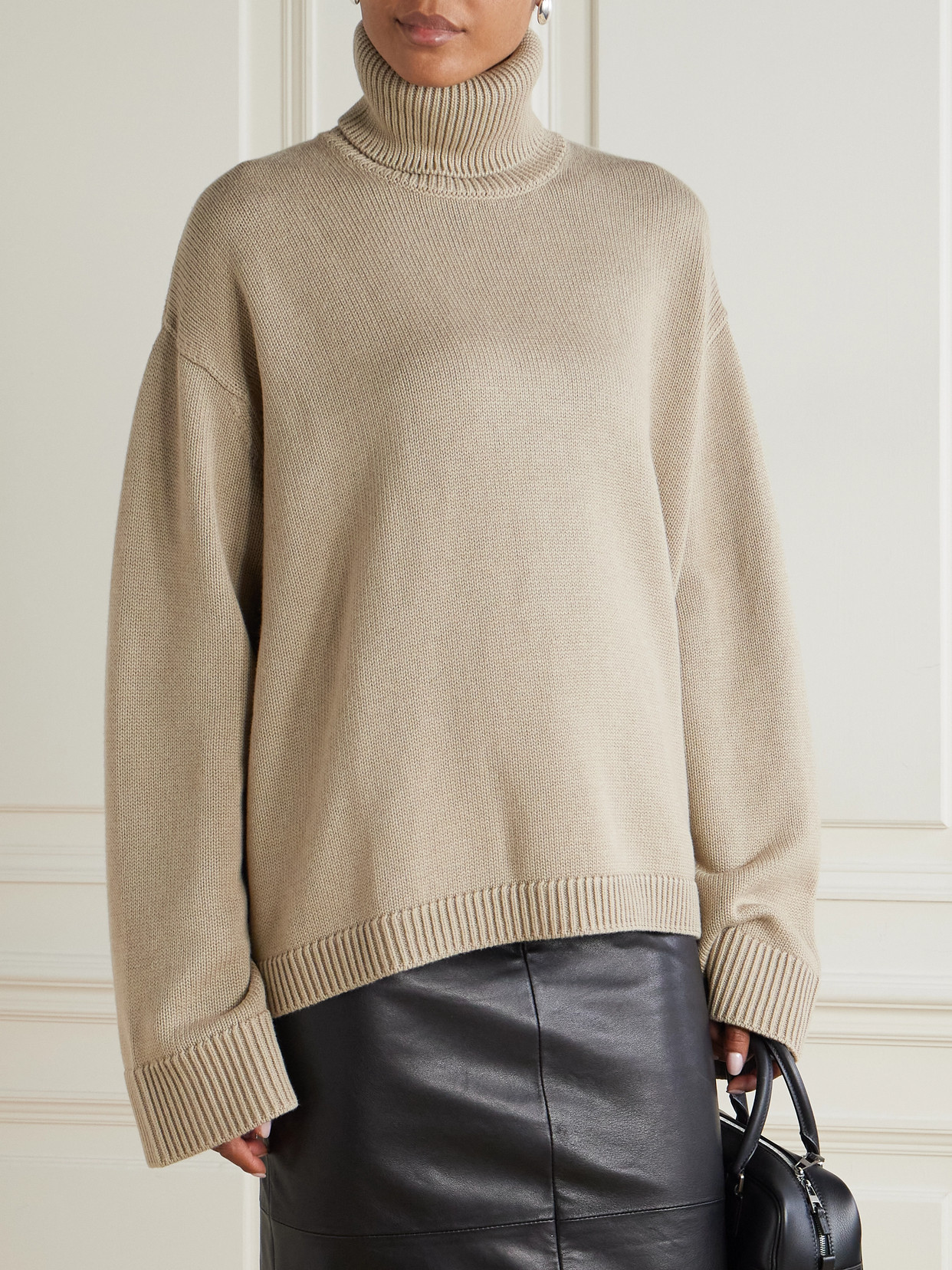 Rhea Wool And Cotton-Blend Turtleneck Sweater