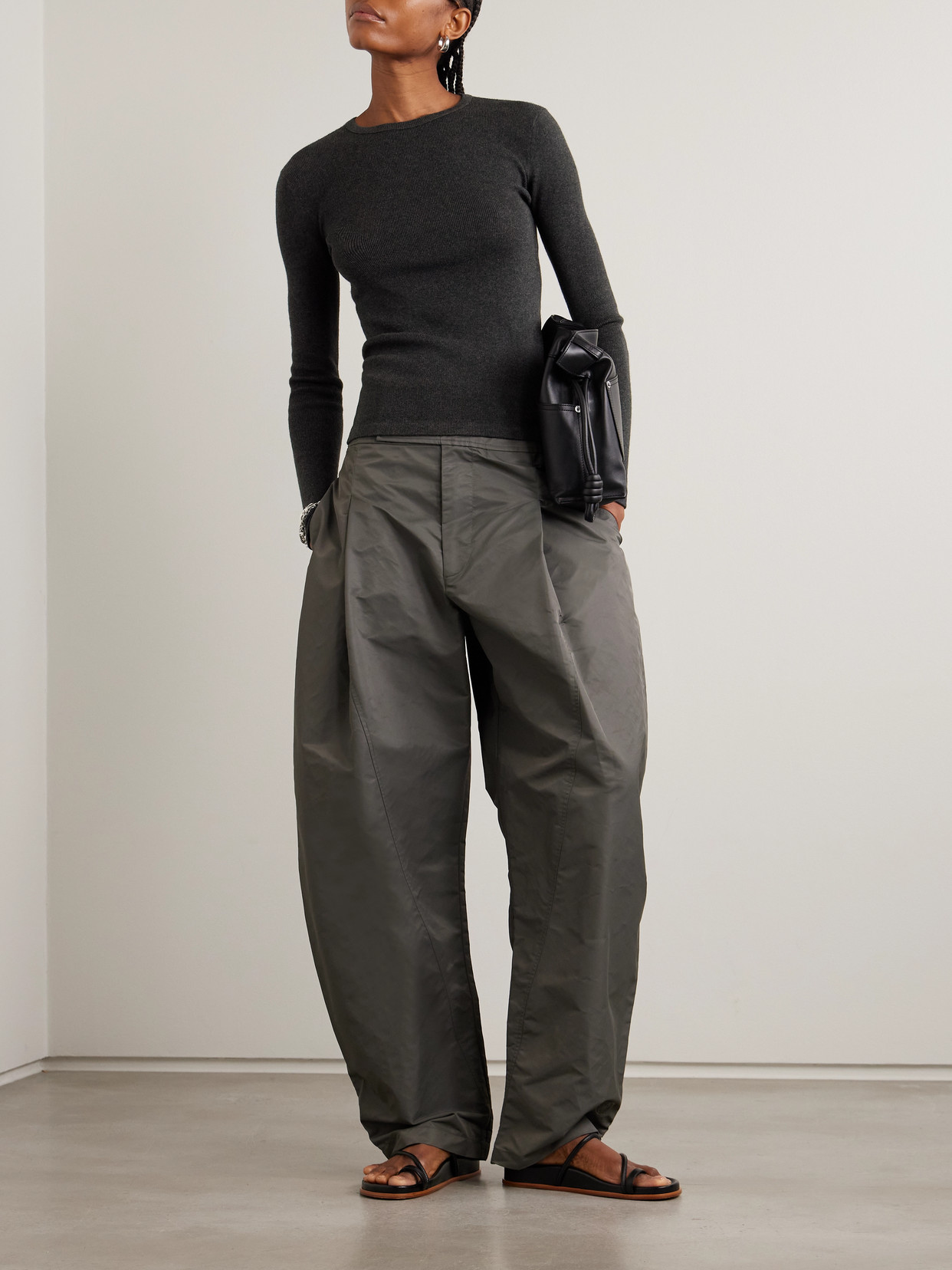 Vivian Ribbed Cotton And Cashmere-Blend T-Shirt