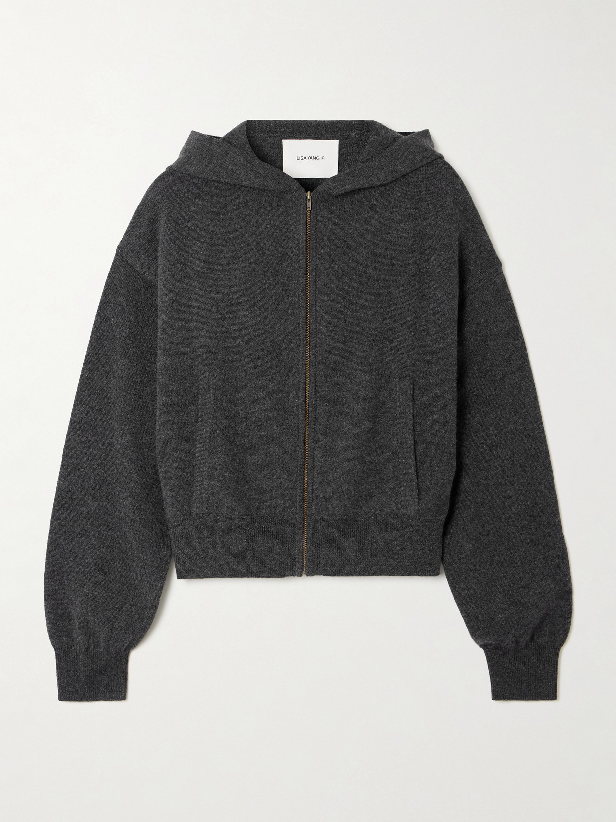 Lisa Yang Ilie Cashmere Hoodie In Gray