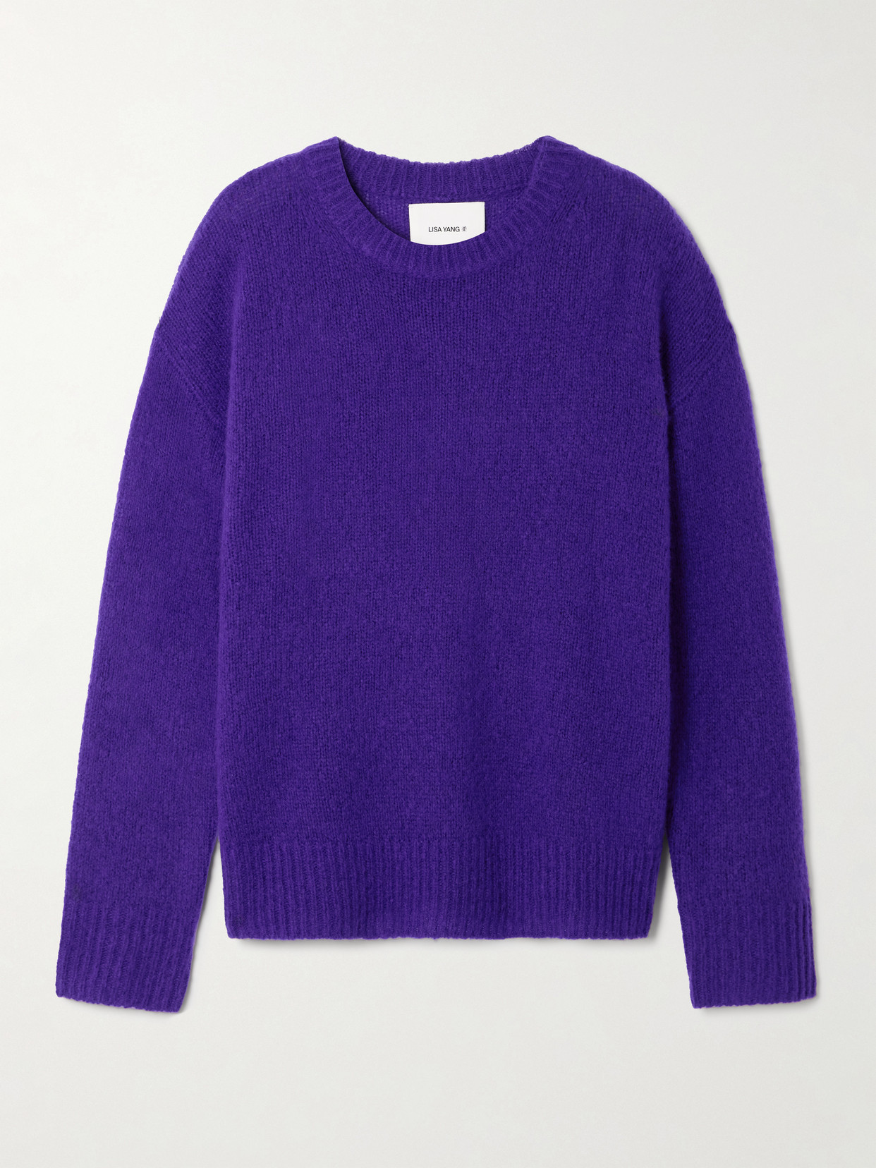 Lisa Yang Lova Cashmere And Silk-blend Sweater In Purple