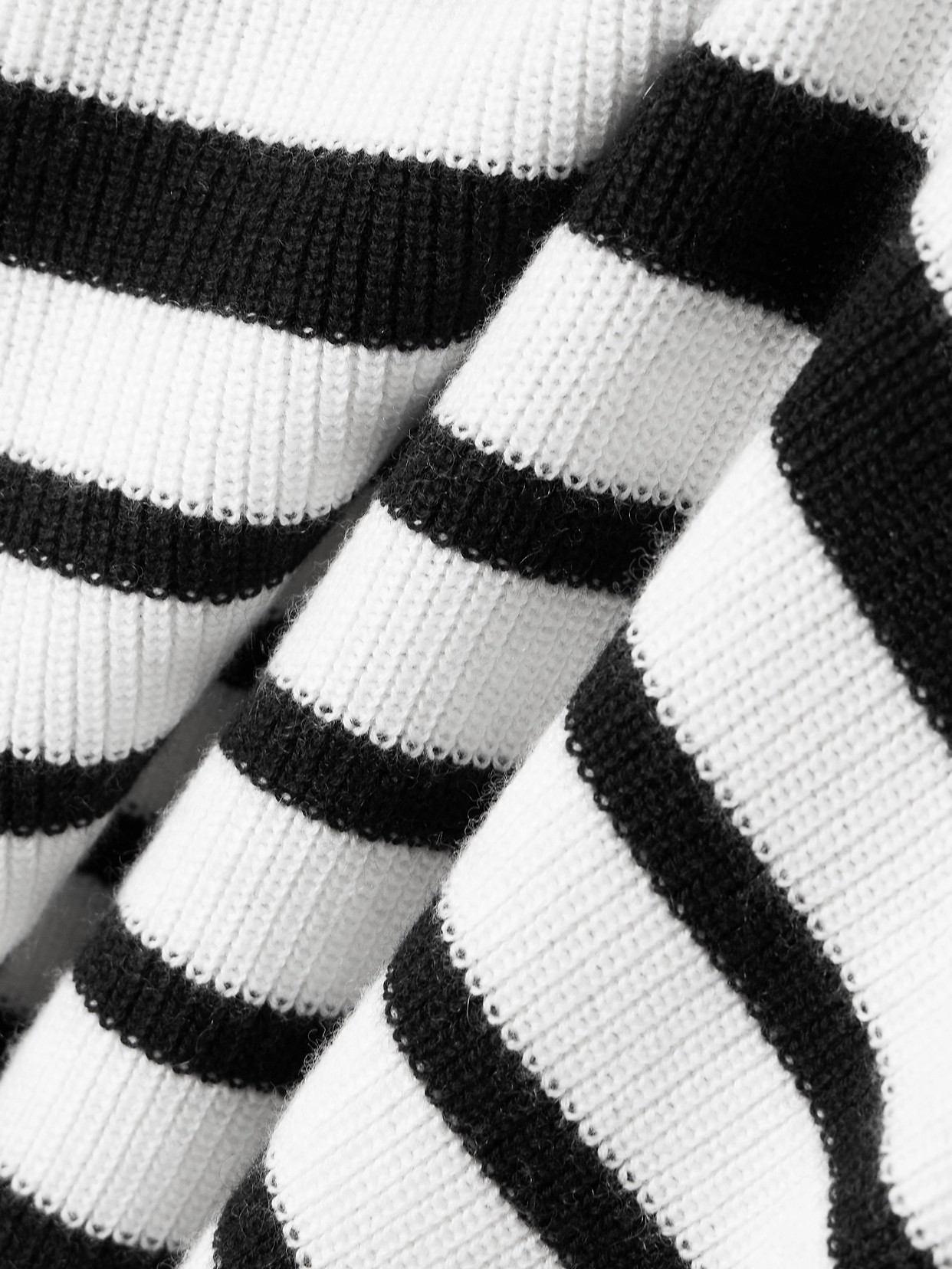 Sabrine Button-Detailed Striped Ribbed Cotton And Cashmere-Blend Turtleneck Sweater