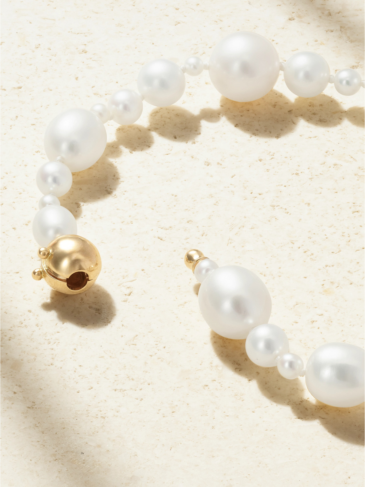 Sophie Bille Brahe Amis Peggy 14-karat Gold Pearl Bracelet In White