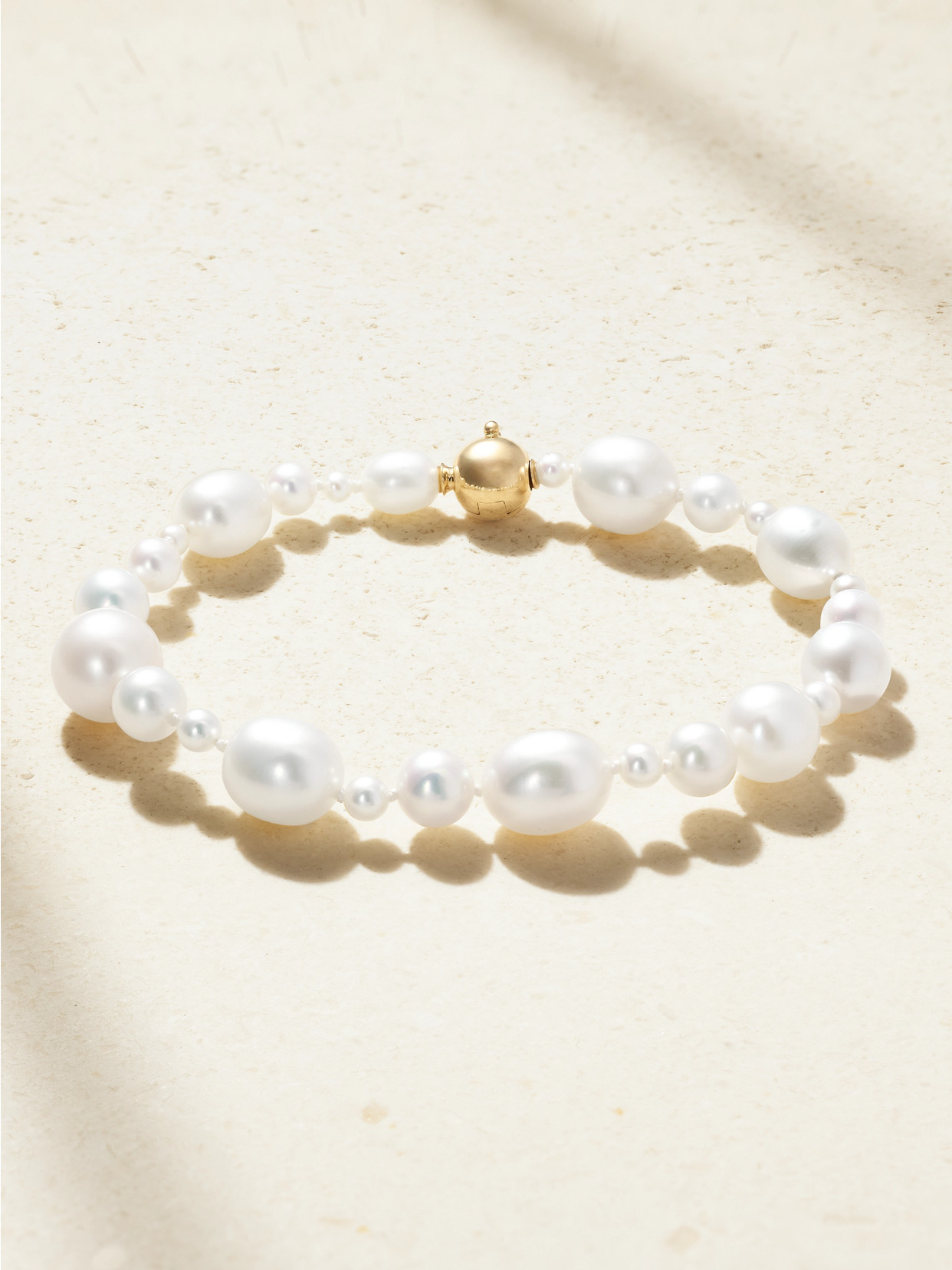 Sophie Bille Brahe Amis Peggy 14-karat Gold Pearl Bracelet In White
