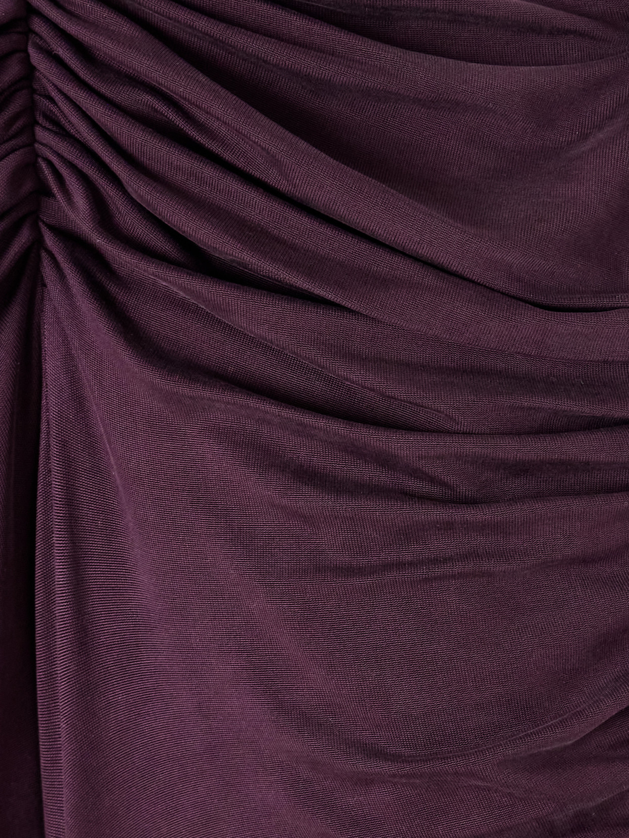 Danielle Frankel Harris Asymmetric Draped Satin-jersey Gown In Purple