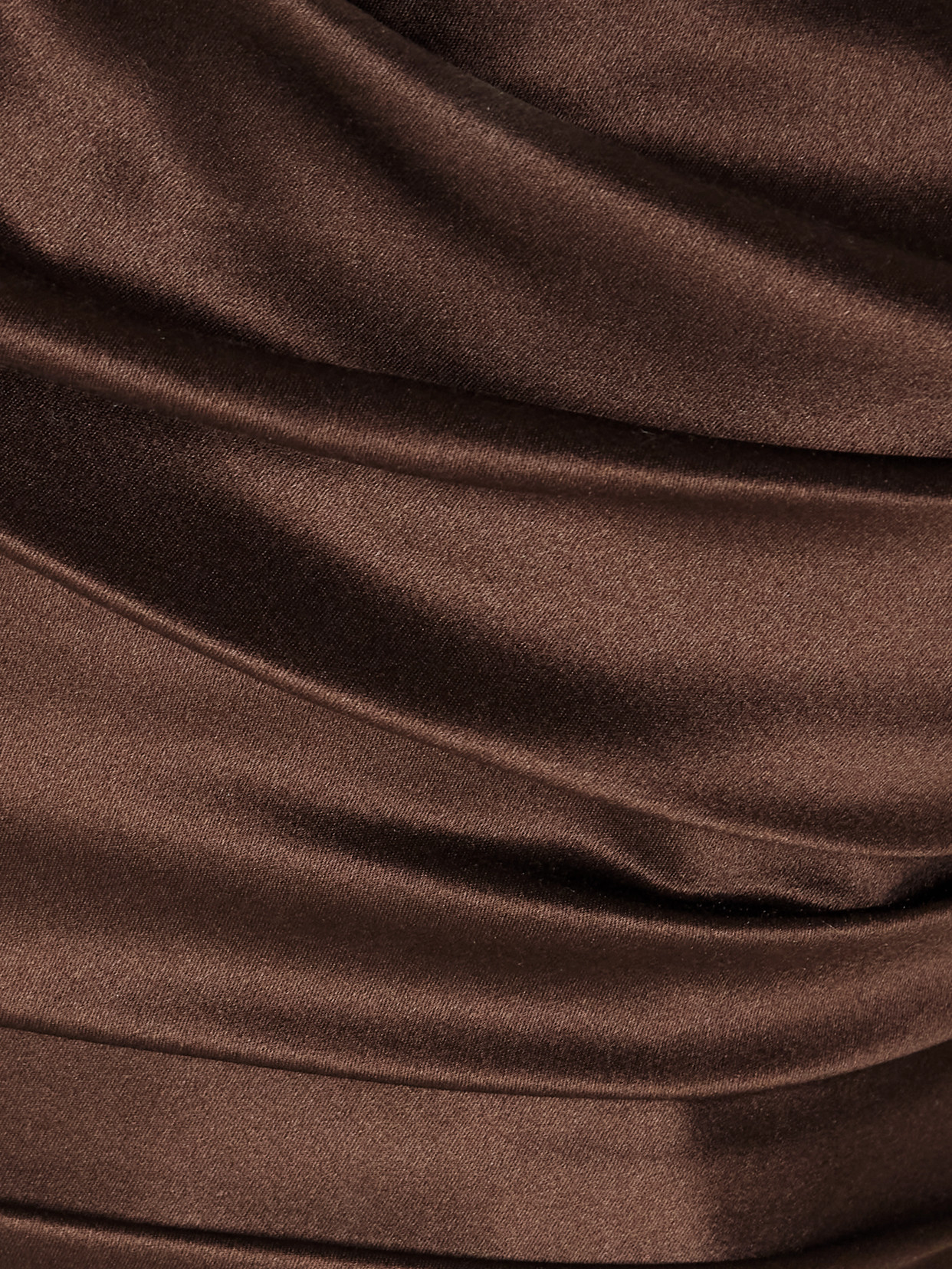 Demi Strapless Gathered Silk-Satin Bustier