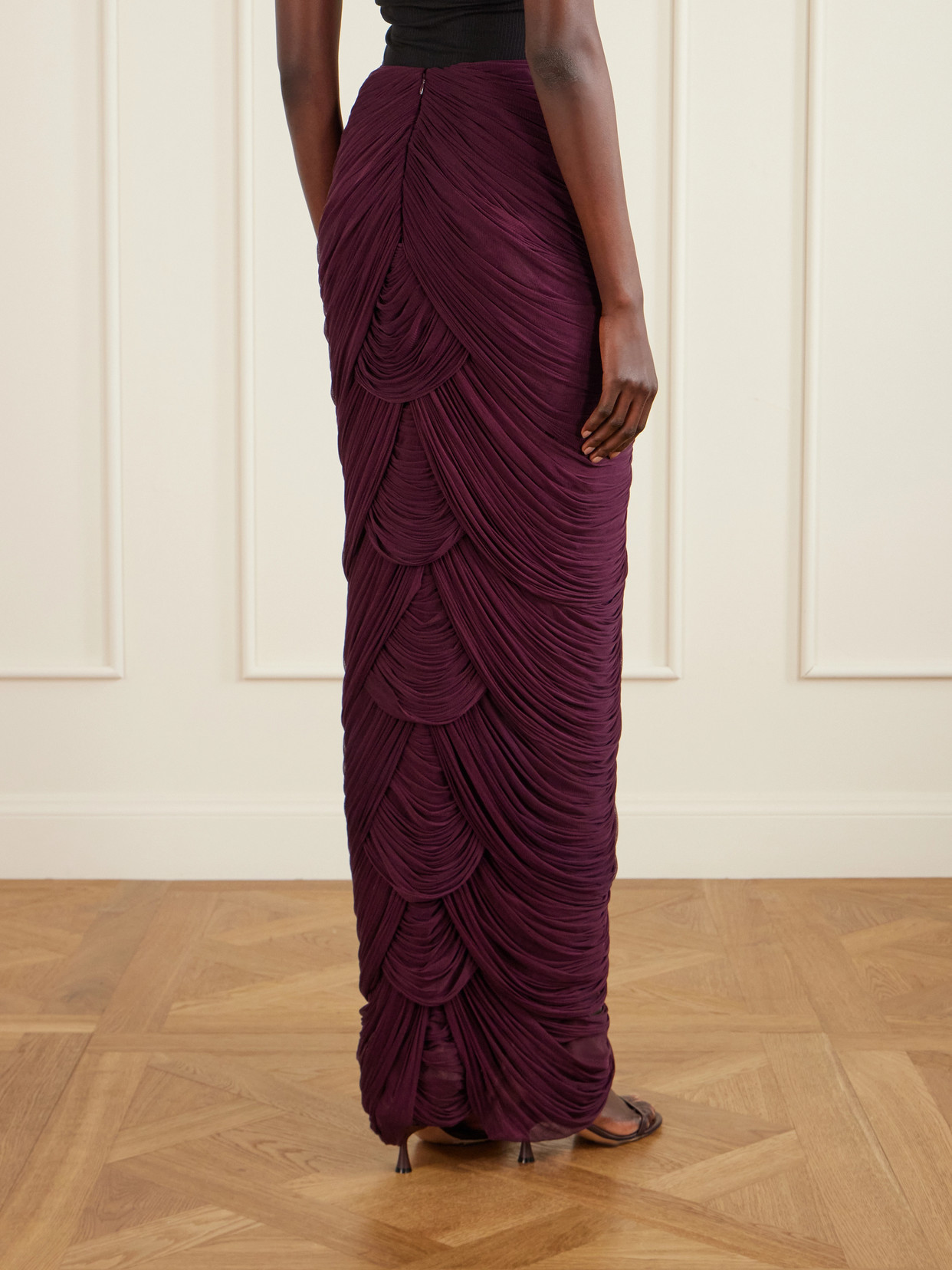 Cosette Draped Tulle Maxi