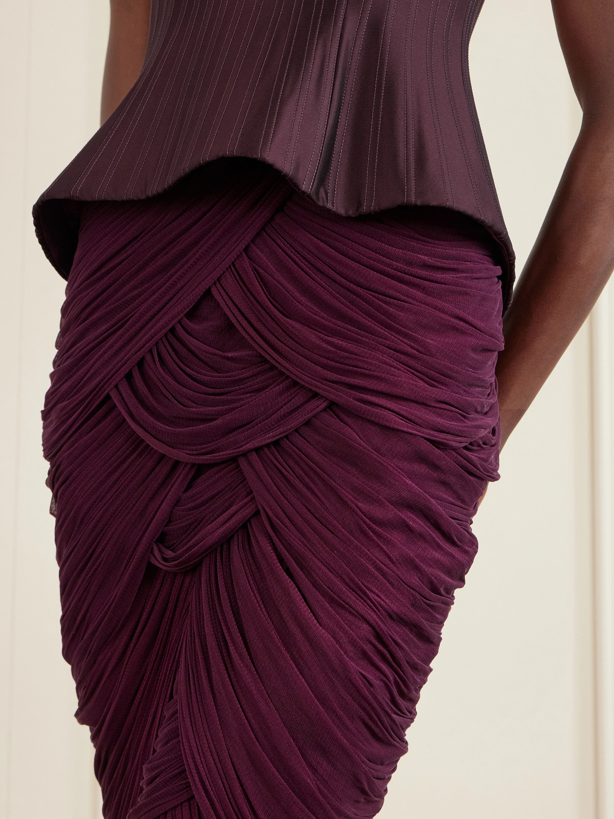 Cosette Draped Tulle Maxi