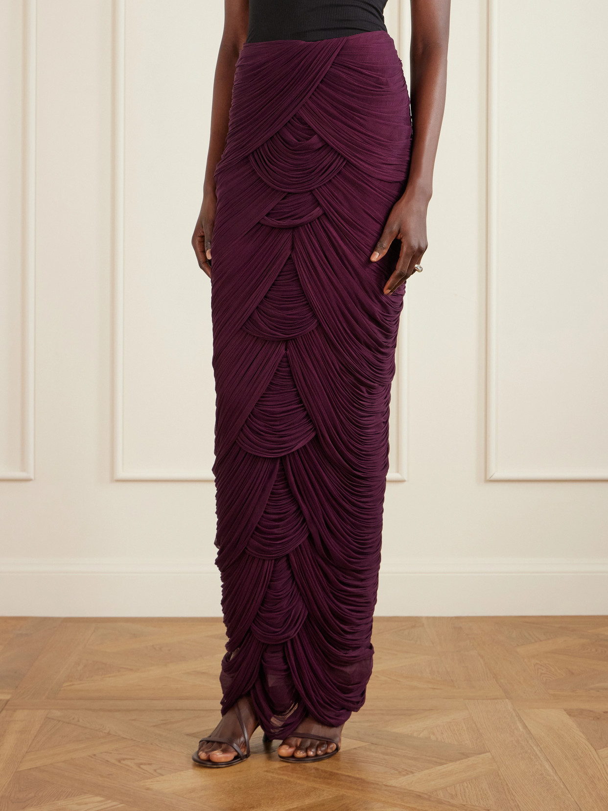 Cosette Draped Tulle Maxi