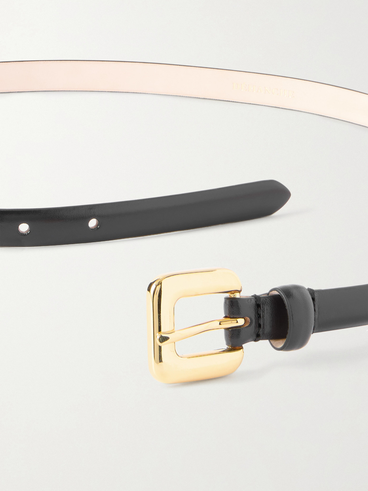 Dehanche Mara Leather Waist Belt In Black