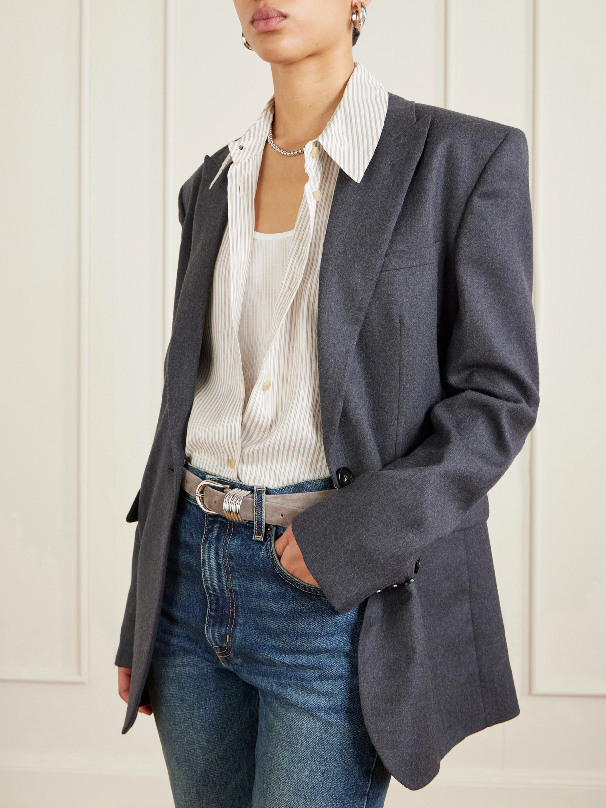 Dehanche Hollyhock Suede Waist Belt In Brown