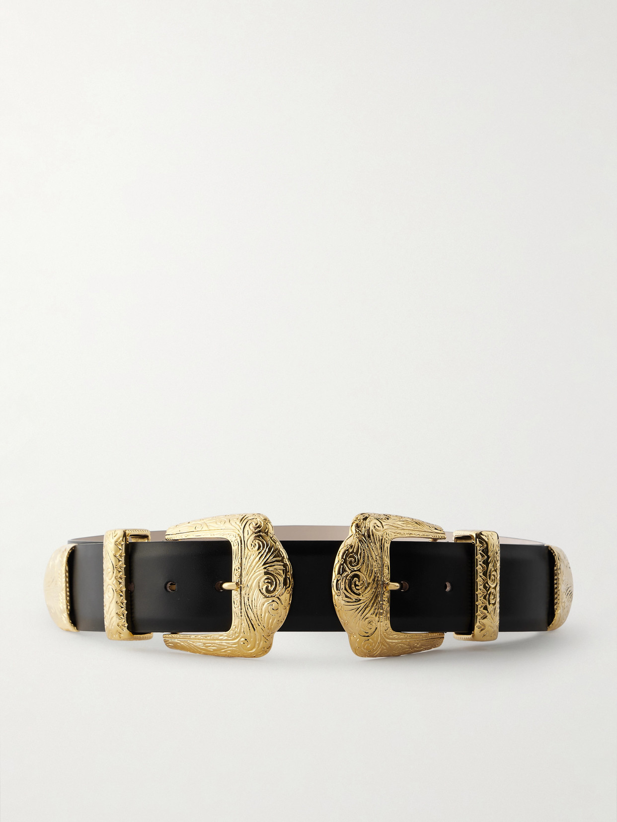 Dehanche Midas Leather Belt In Black