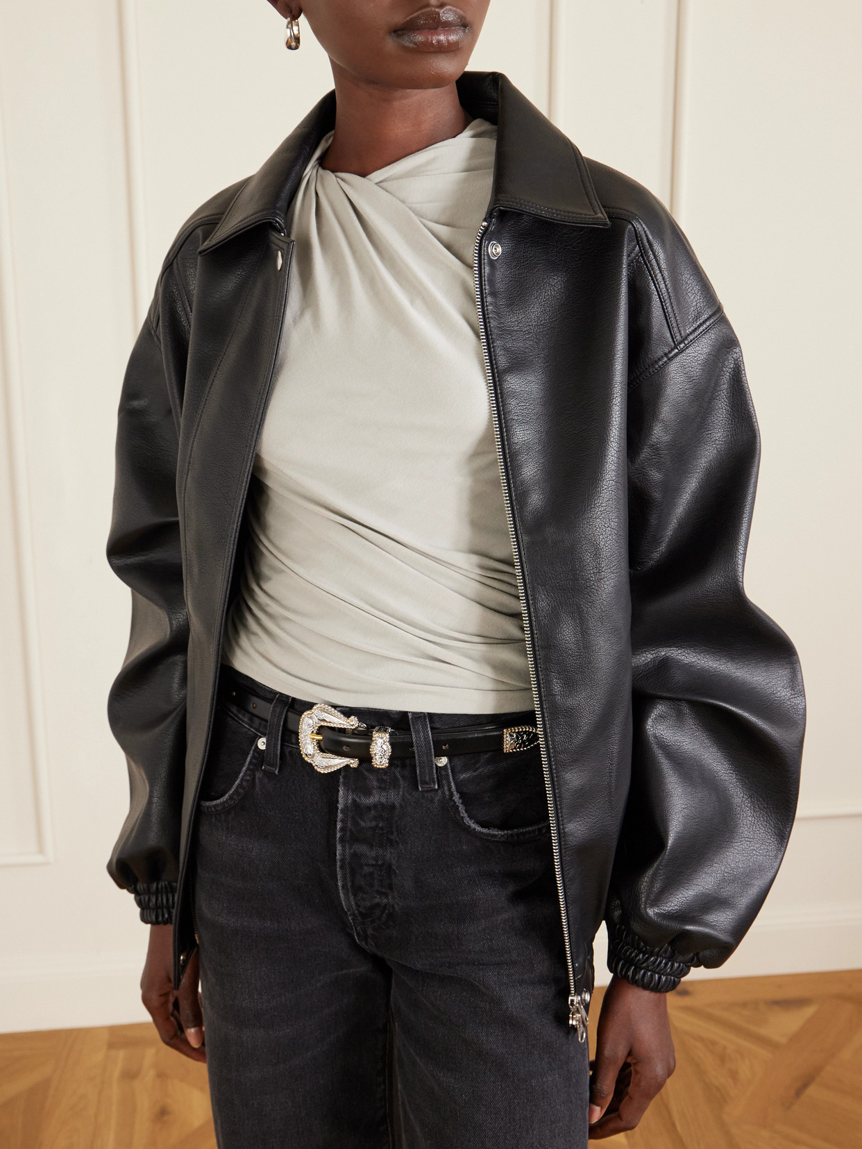Dehanche Santo Leather Belt In Black