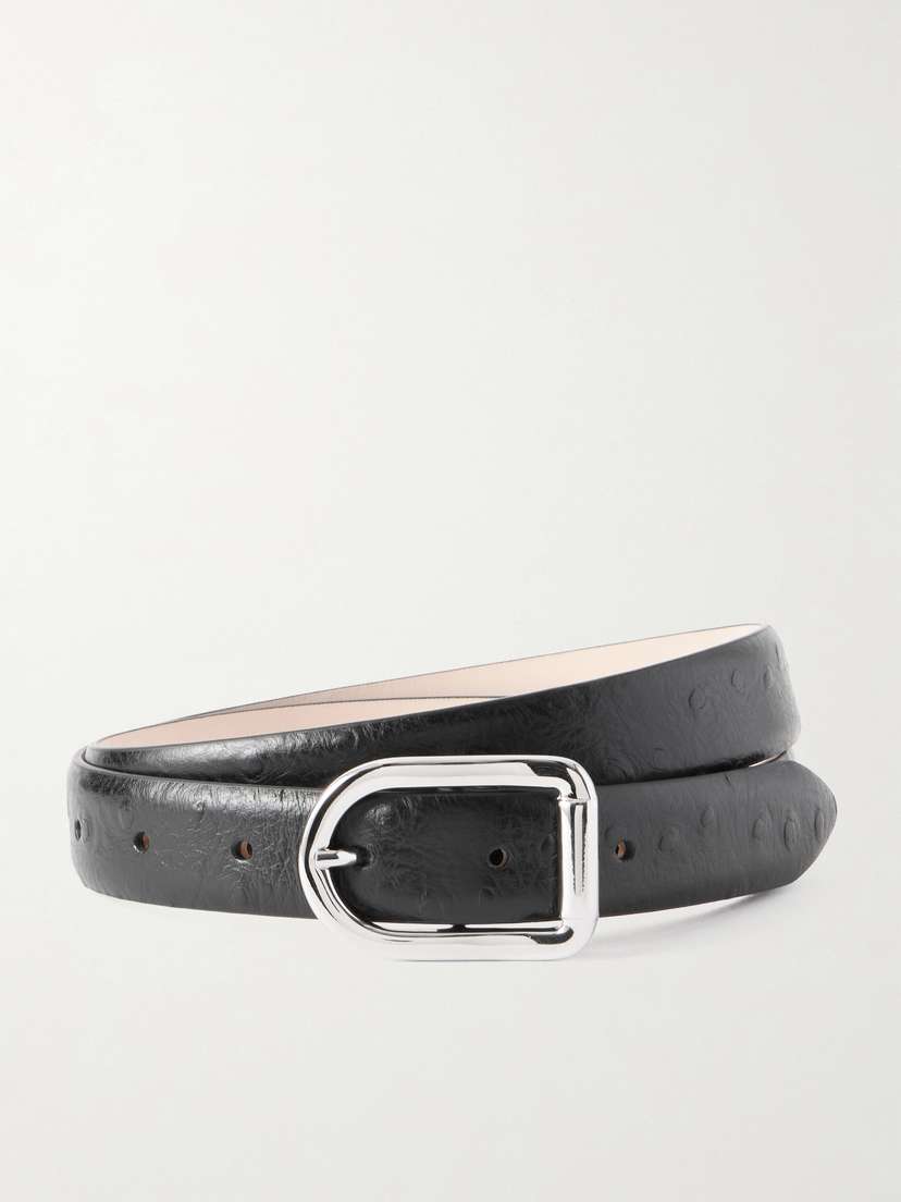Déhanche Mija Ostrich-effect Leather Belt
