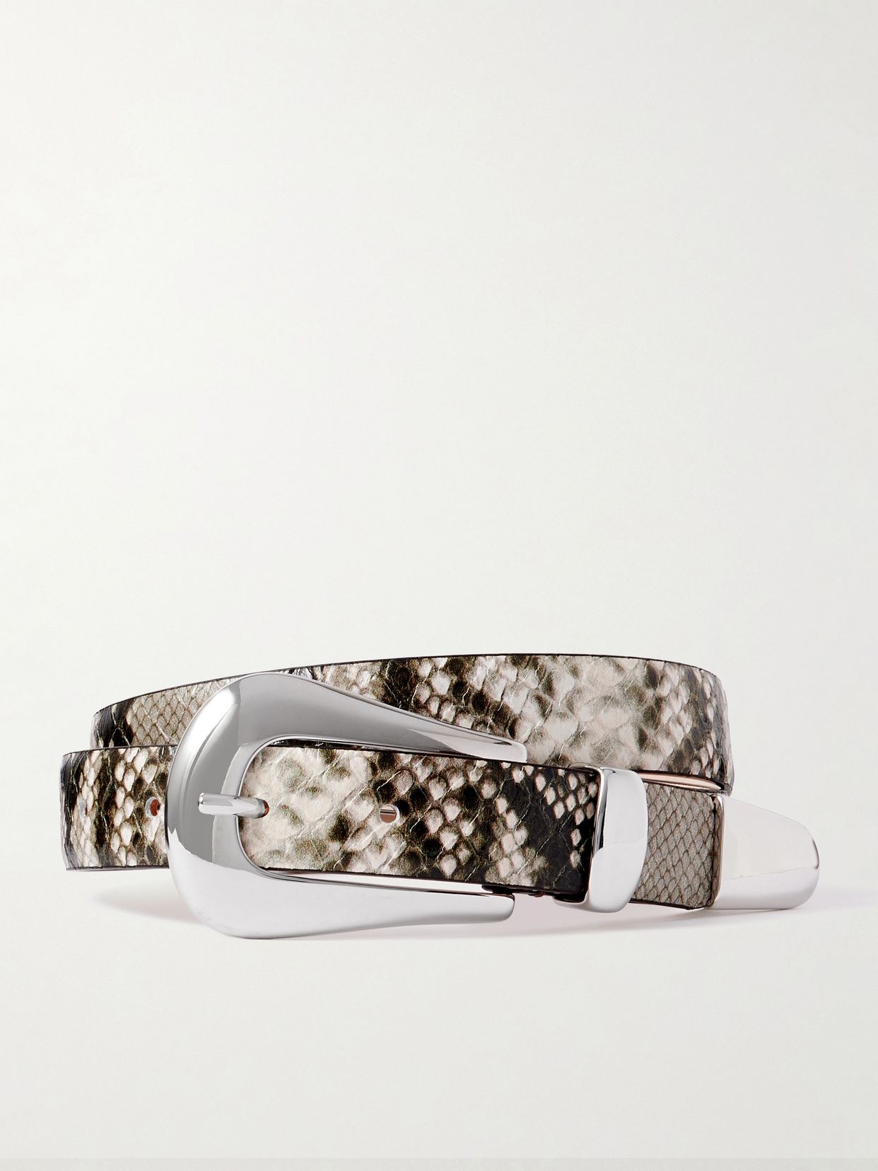 colette snake effect leather waist belt