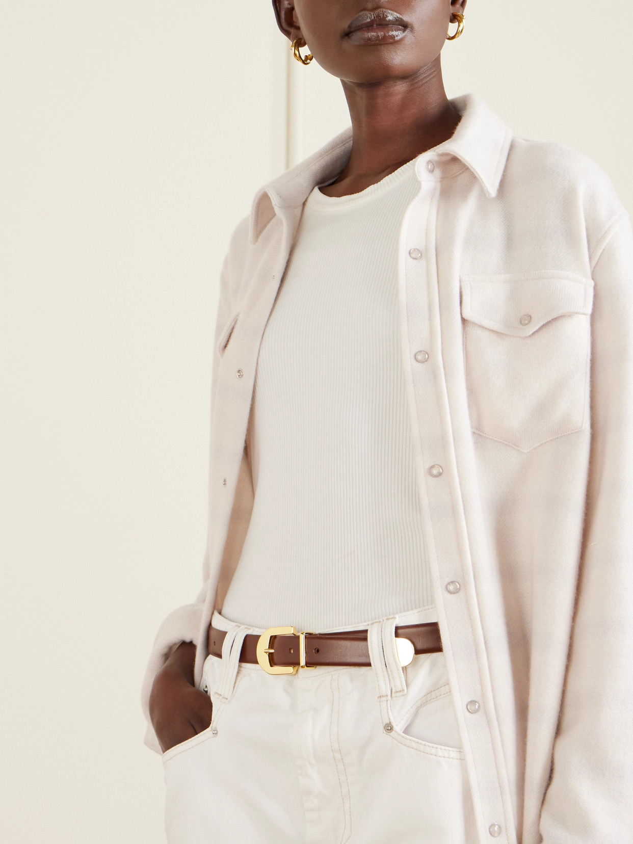 Dehanche Indus Leather Belt In Brown