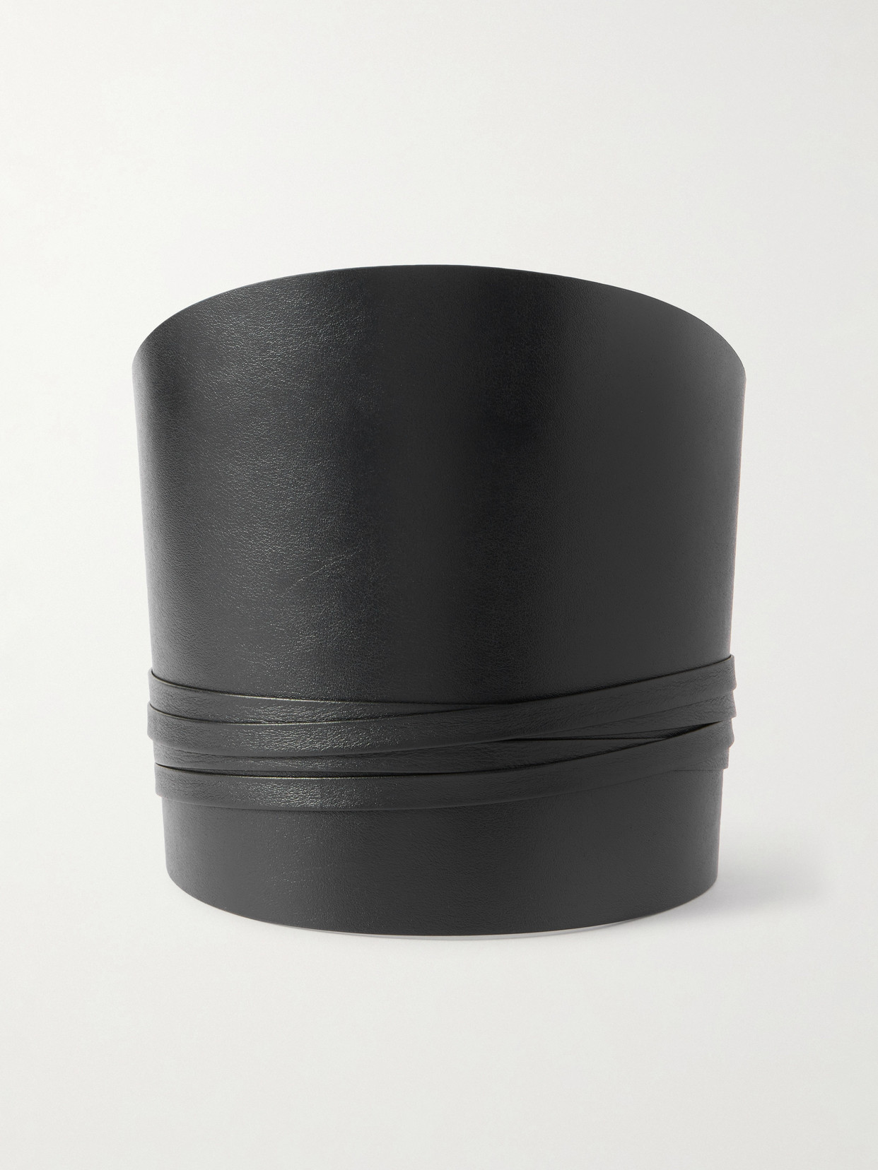 Dehanche Undone Leather Waist Belt In Black