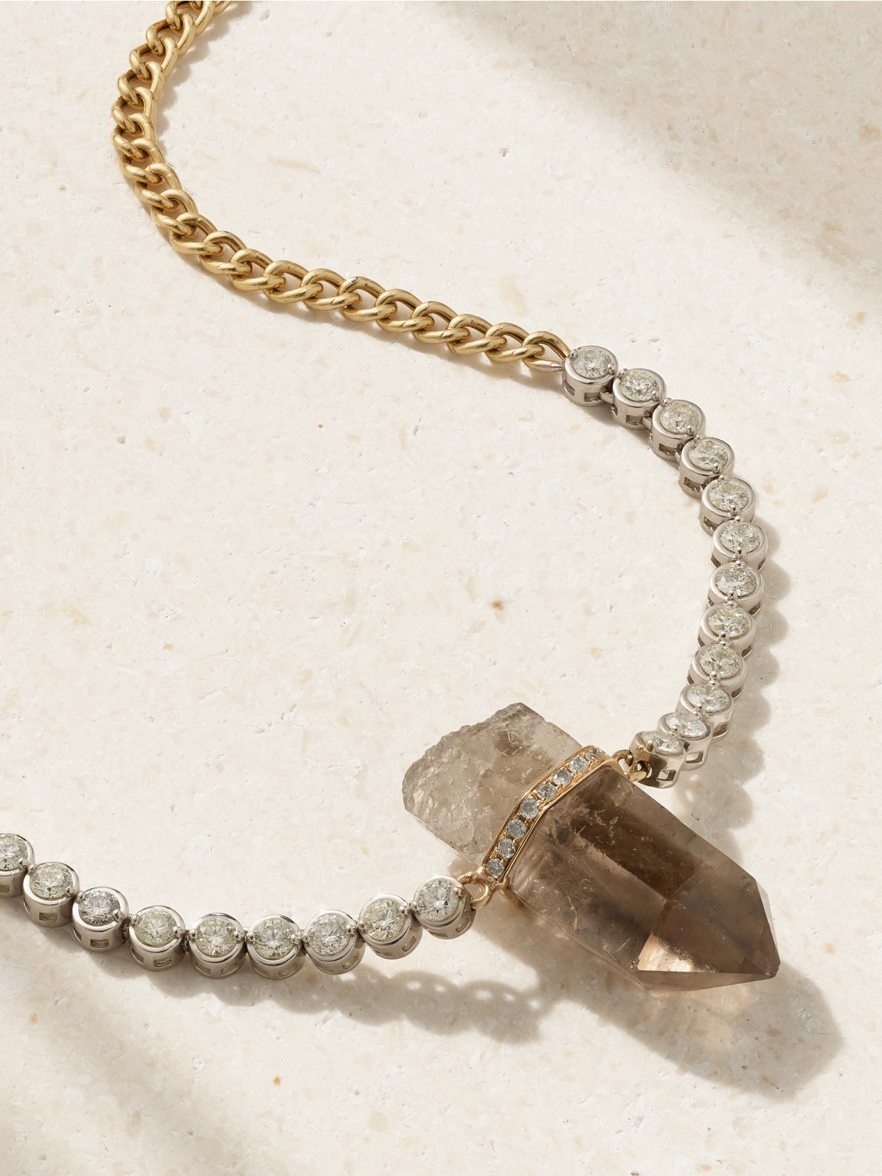 Jia Jia Gold, Quartz And Diamond Necklace