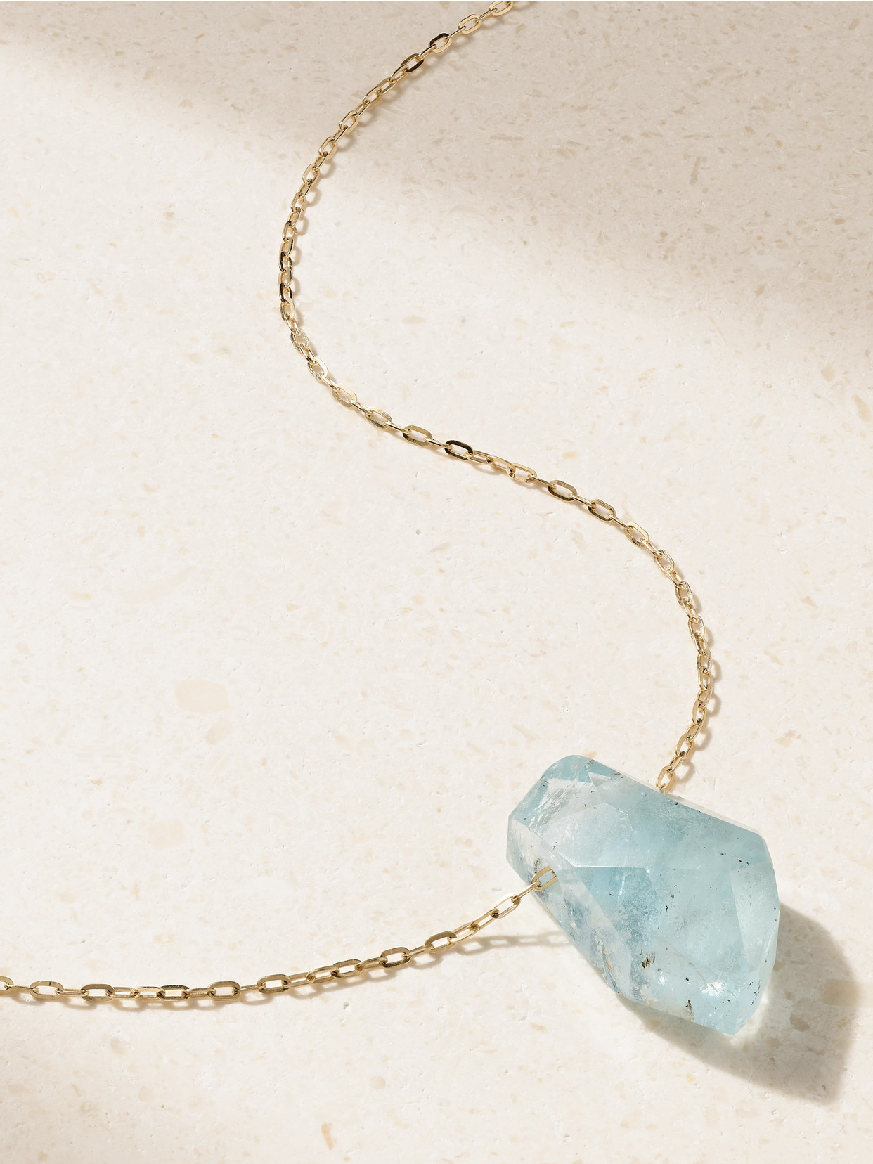 Jia Jia Gold Aquamarine Necklace