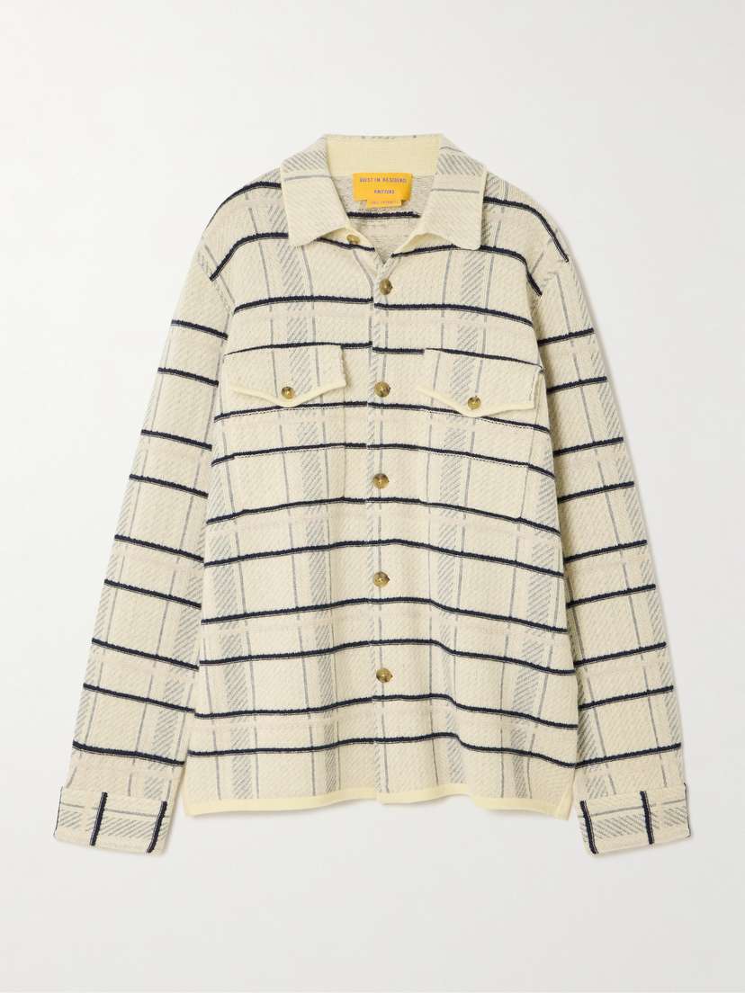 Guest In Residence Checked Cashmere Overshirt