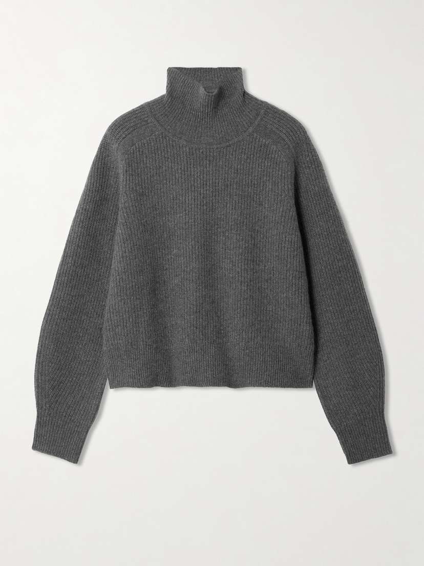Guest In Residence Ribbed Cashmere Turtleneck Sweater