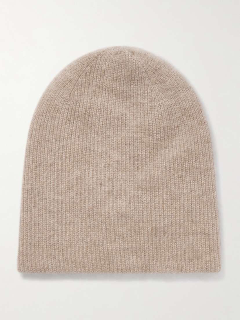 Guest In Residence Grizzly Reversible Ribbed Brushed-cashmere Beanie