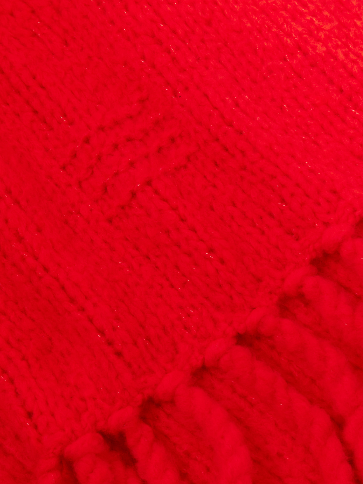 Guest In Residence Cloud Tasseled Ribbed Wool-blend Scarf In Red
