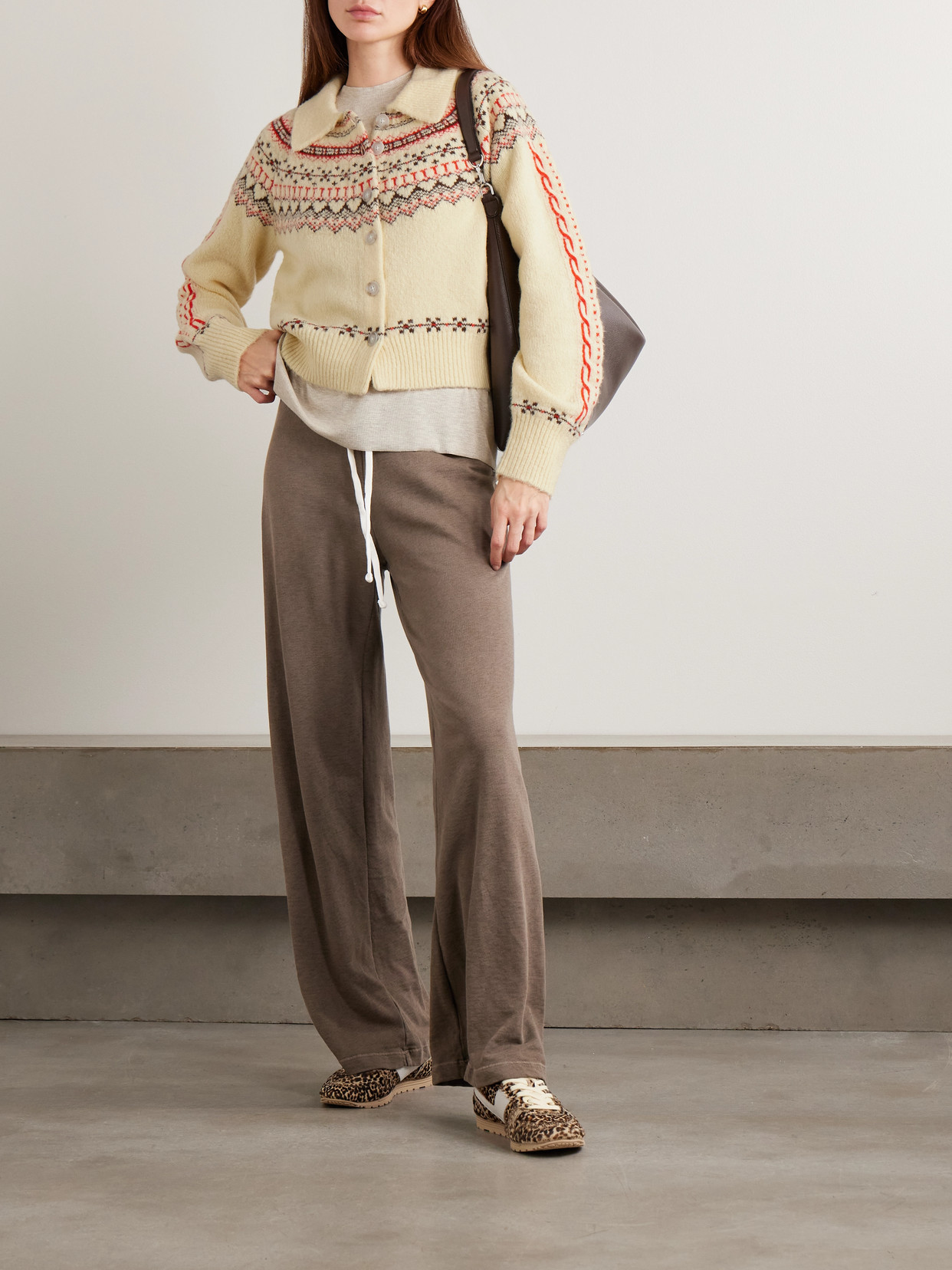 Guest In Residence Cloud Chalet Fair Isle Wool And Cashmere-blend Cardigan In Yellow