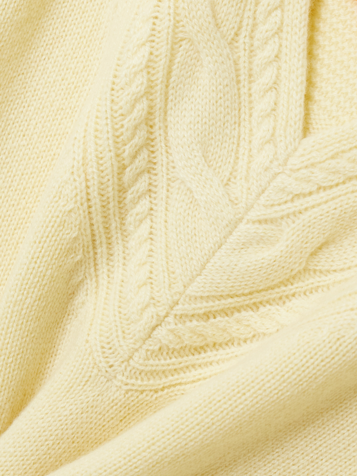 Guest In Residence The Varsity Cable-knit Cashmere Sweater In Neutral