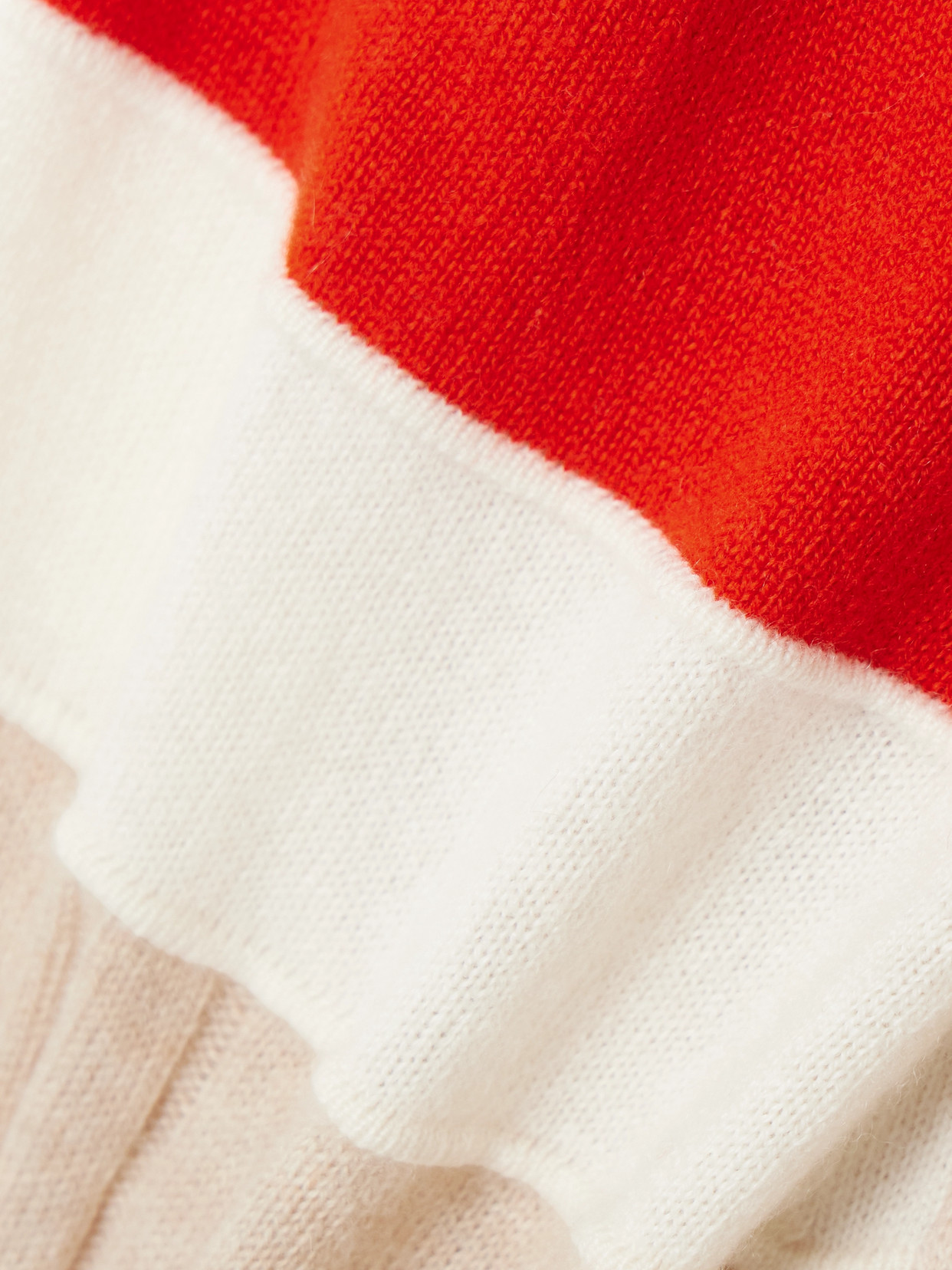 Guest In Residence Alpine Collegiate Color-block Cashmere Polo Sweater In Neutral