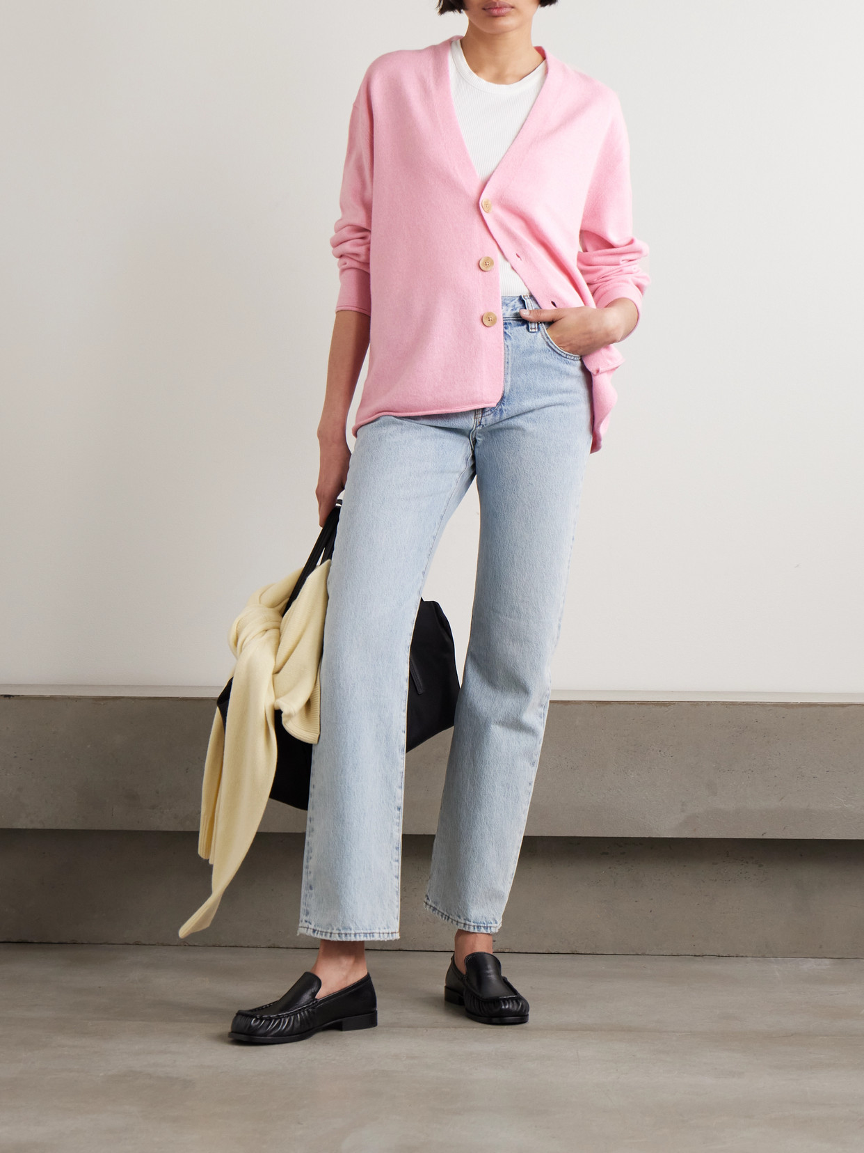 Guest In Residence Everywear Oversized Cashmere Cardigan In Brown