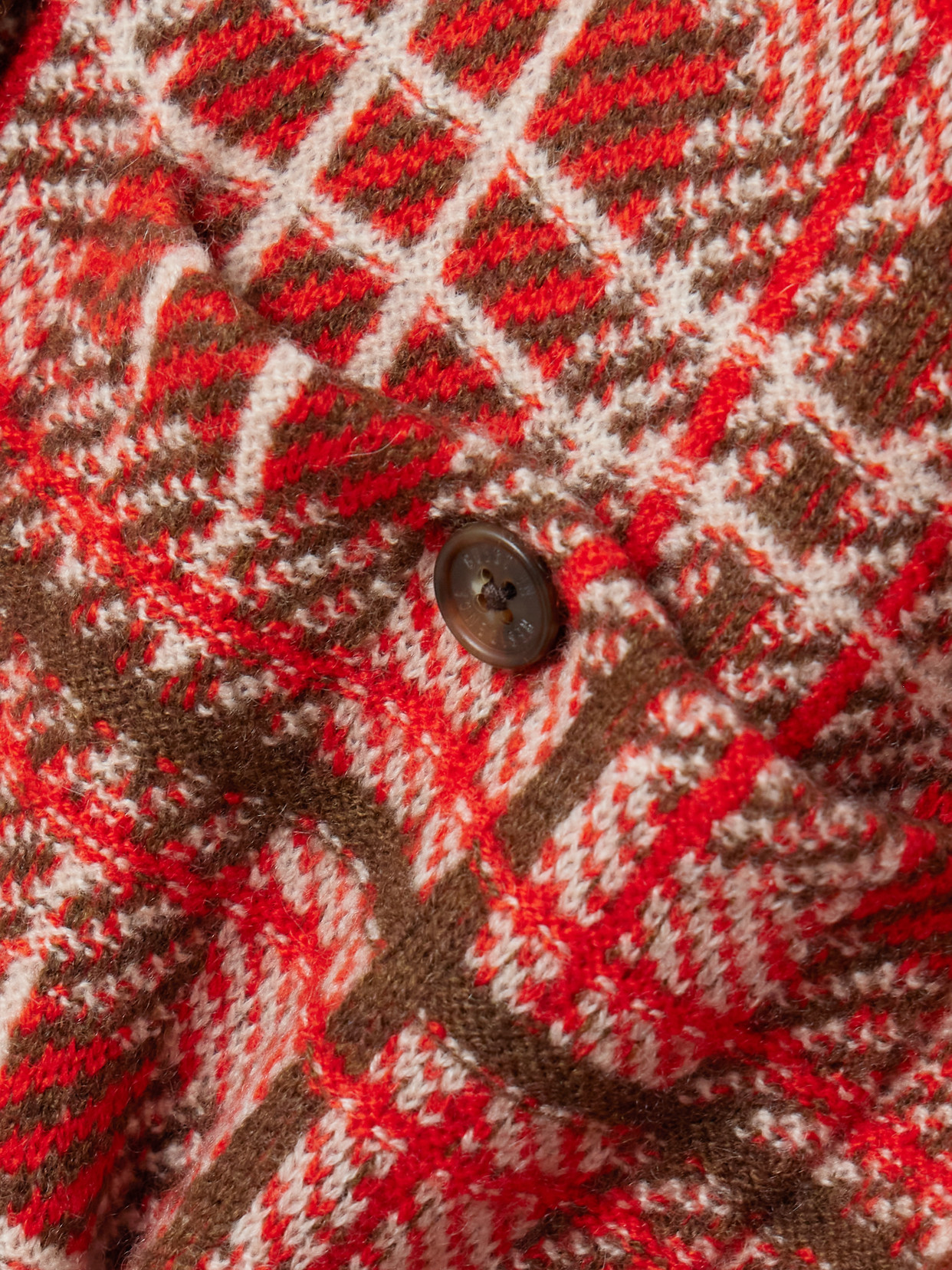 Guest In Residence Dylan Checked Cashmere Cardigan In Multi