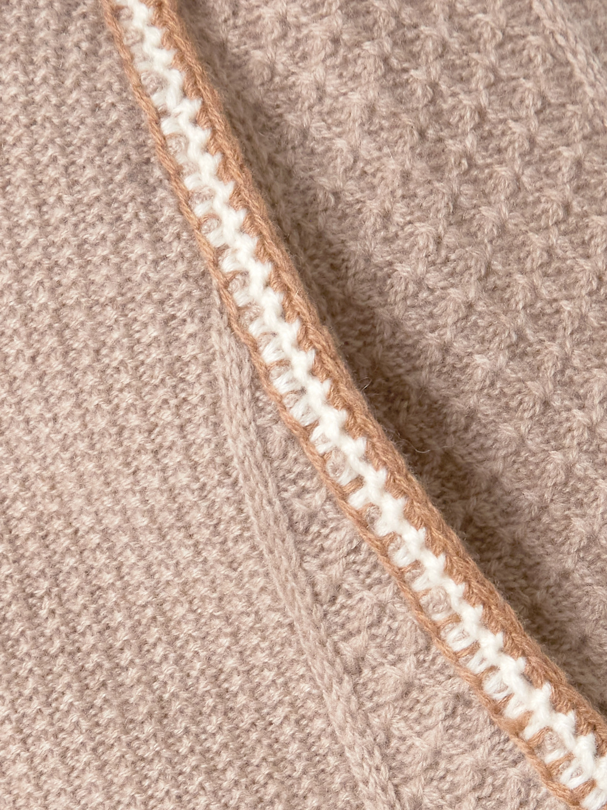 Guest In Residence Cable-knit Wool And Cashmere-blend Wide-leg Pants In Brown