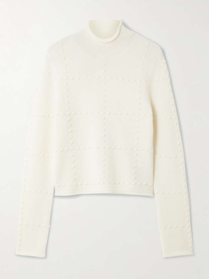 Guest In Residence Popcorn Wool And Cashmere-blend Turtleneck Top