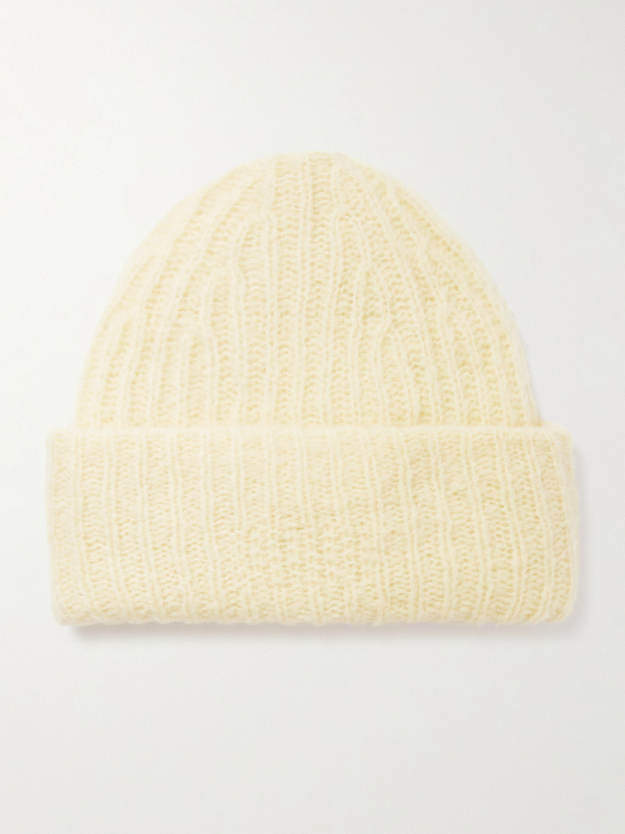 Guest In Residence Cloud Ribbed Merino Wool-blend Beanie In Yellow