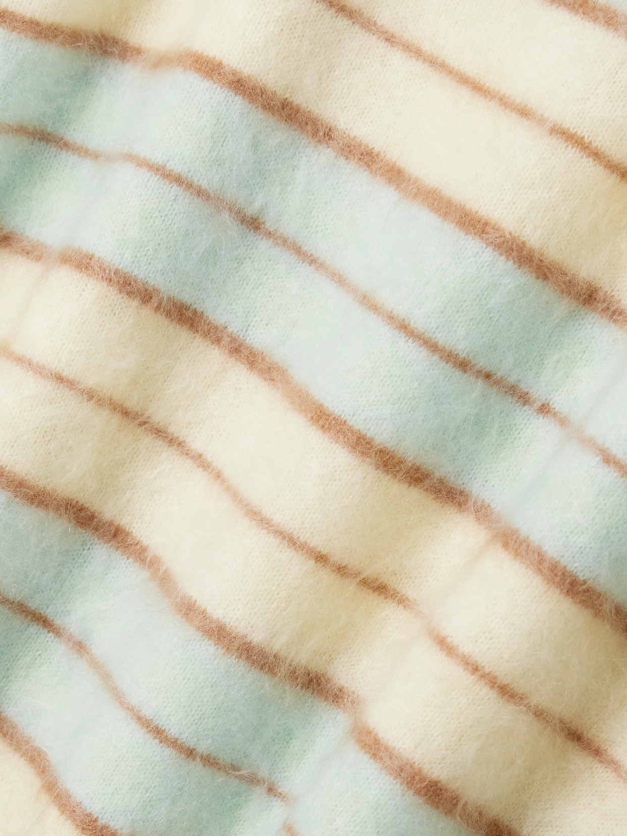 Guest In Residence Grizzly Striped Brushed-cashmere Sweater In Neutral